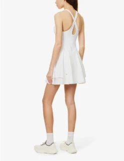 Lululemon Court Crush Sleeveless Stretch-jersey Mini Dress -Reisi Clothing Shop R04127291 WHITE ALT03
