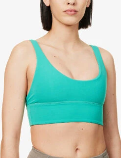 Lululemon Align Scoop-neck Stretch-jersey Bra -Reisi Clothing Shop R04127457 MALDIVGRNMALDIVGRN ALT04