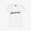 THE KOOPLES Logo-print Cotton T-shirt -Reisi Clothing Shop R04127682 WHI01 M