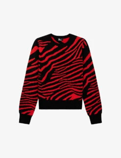 THE KOOPLES Graphic-print Crew-neck Wool Jumper