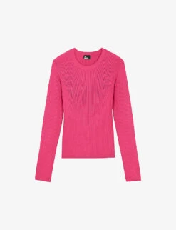 THE KOOPLES Ribbed-knit Stretch-woven Jumper