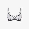 AGENT PROVOCATEUR Zella Plunge Sheer-tulle Underwired Bra -Reisi Clothing Shop R04128756 BLACK M
