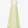 Penelope Sleeveless Organic-linen Midi Dress -Reisi Clothing Shop R04128936 NEONLIME M