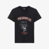 THE KOOPLES Tiger Screen-print Cotton-jersey T-shirt 2 THE KOOPLES Tiger Screen-print Cotton-jersey T-shirt -Reisi Clothing Shop R04129060 BLA55 M