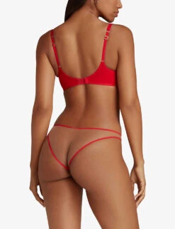 AGENT PROVOCATEUR Cherise Laced Underwired Mesh Bra -Reisi Clothing Shop R04129128 RED ALT03