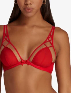 AGENT PROVOCATEUR Cherise Laced Underwired Mesh Bra -Reisi Clothing Shop R04129128 RED ALT04