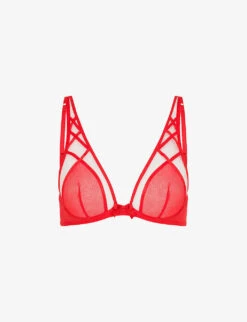 AGENT PROVOCATEUR Cherise Laced Underwired Mesh Bra