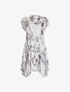 AllSaints Audrey Floral-print Woven Mini Dress