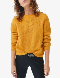 Ikks Reversible Wrap Knitted Jumper -Reisi Clothing Shop R04133247 BRIGHTYELLOW ALT01