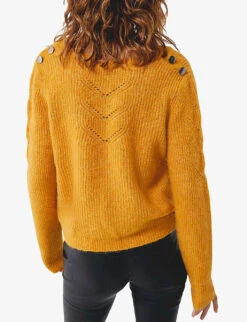 Ikks Reversible Wrap Knitted Jumper -Reisi Clothing Shop R04133247 BRIGHTYELLOW ALT02