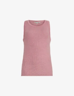 New Release 3 AllSaints Rina Round-neck Stretch-woven Tank Top