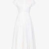 Alexander McQueen Day Flared-hem Cotton Midi Dress