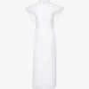 Alexander McQueen Sleeveless Button-up Cotton Midi Dress -Reisi Clothing Shop R04136238 OPTICALWHITE M