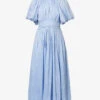 Elysium Linen And Silk-blend Maxi Dress -Reisi Clothing Shop R04136624 STEELBLUE M