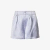 Paige Cypress Mid-rise Satin Shorts -Reisi Clothing Shop R04136646 SALTBLUE M
