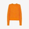 Whistles Round-neck Ribbed Cotton-knit Jumper -Reisi Clothing Shop R04136785 BRIGHTORANGE M