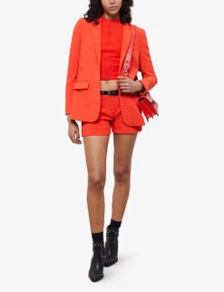 THE KOOPLES Tailored Straight-leg Stretch-woven Shorts -Reisi Clothing Shop R04136827 ORA02 ALT01