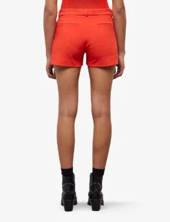 THE KOOPLES Tailored Straight-leg Stretch-woven Shorts -Reisi Clothing Shop R04136827 ORA02 ALT03