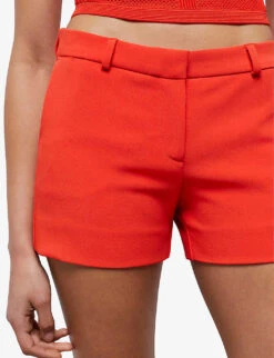 THE KOOPLES Tailored Straight-leg Stretch-woven Shorts -Reisi Clothing Shop R04136827 ORA02 ALT04