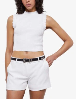 THE KOOPLES Low-rise Tailored Stretch-woven Shorts -Reisi Clothing Shop R04136828 ECR01 ALT02