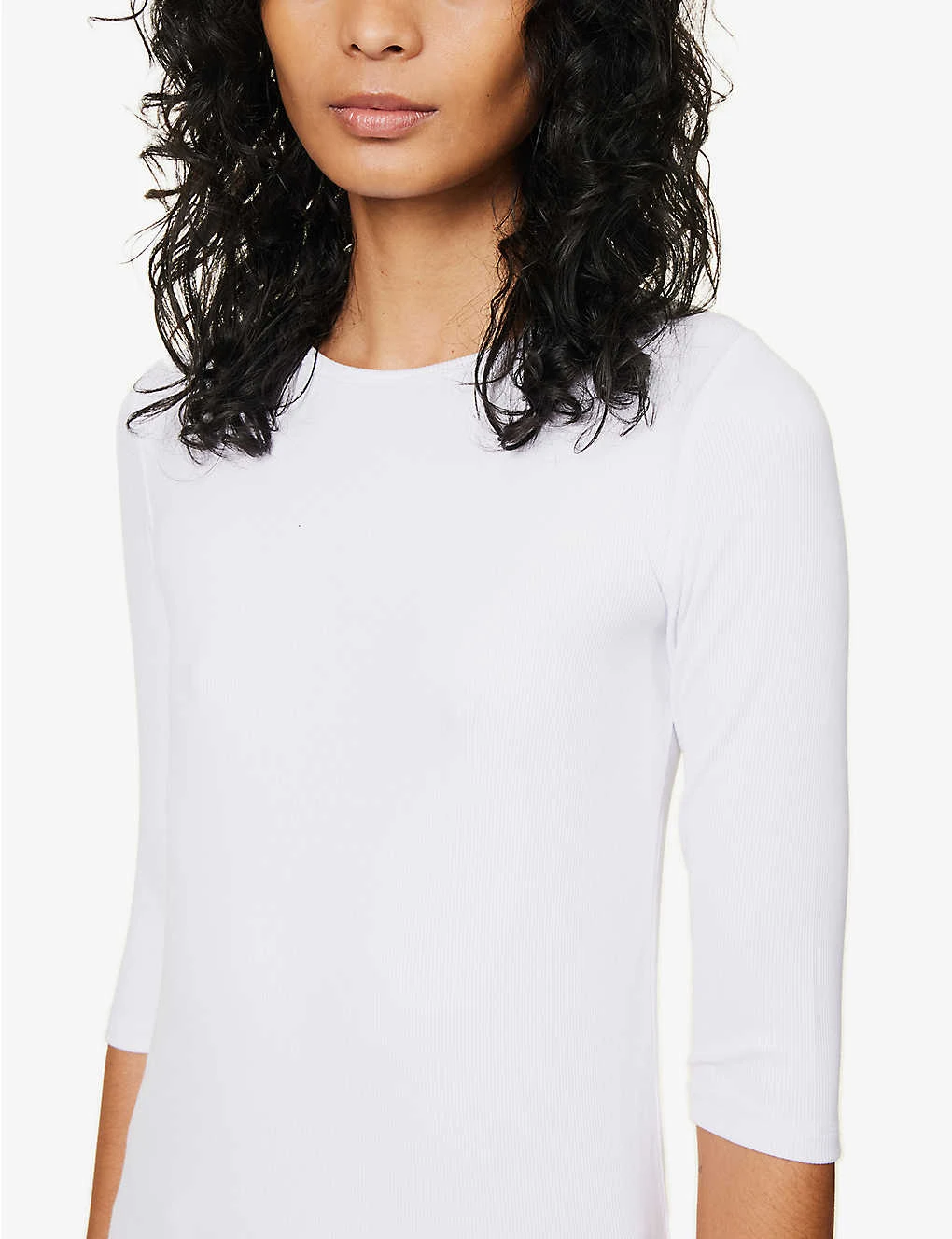 Vince Three Quarter-length Sleeve Ribbed Stretch-woven Top 7 Vince Three Quarter-length Sleeve Ribbed Stretch-woven Top - Image 5
