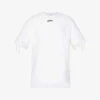 Jean Paul Gaultier Flowers Lace-up Cotton-jersey T-shirt -Reisi Clothing Shop R04137675 WHITE M