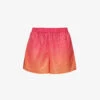SELF PORTRAIT Crystal-embellished Mid-rise Woven Shorts -Reisi Clothing Shop R04137711 PINK M