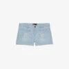 THE KOOPLES Striped Low-rise Stretch-denim Shorts -Reisi Clothing Shop R04137808 BLUE6 M