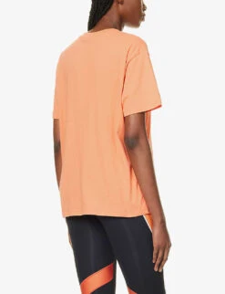 P.E NATION Heads Up Logo-print Organic-cotton T-shirt -Reisi Clothing Shop R04137942 MELON ALT03