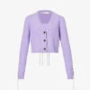 Chunky-knit Wool And Cashmere-blend Cardigan And Top Set -Reisi Clothing Shop R04139005 LILAC M