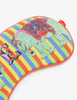 E For Elephant Patterned Silk Sleep Mask -Reisi Clothing Shop R04140686 MULTICOLOURED ALT01
