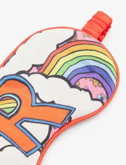 R For Rainbow Printed Silk Sleep Mask -Reisi Clothing Shop R04140699 MULTICOLOURED ALT01
