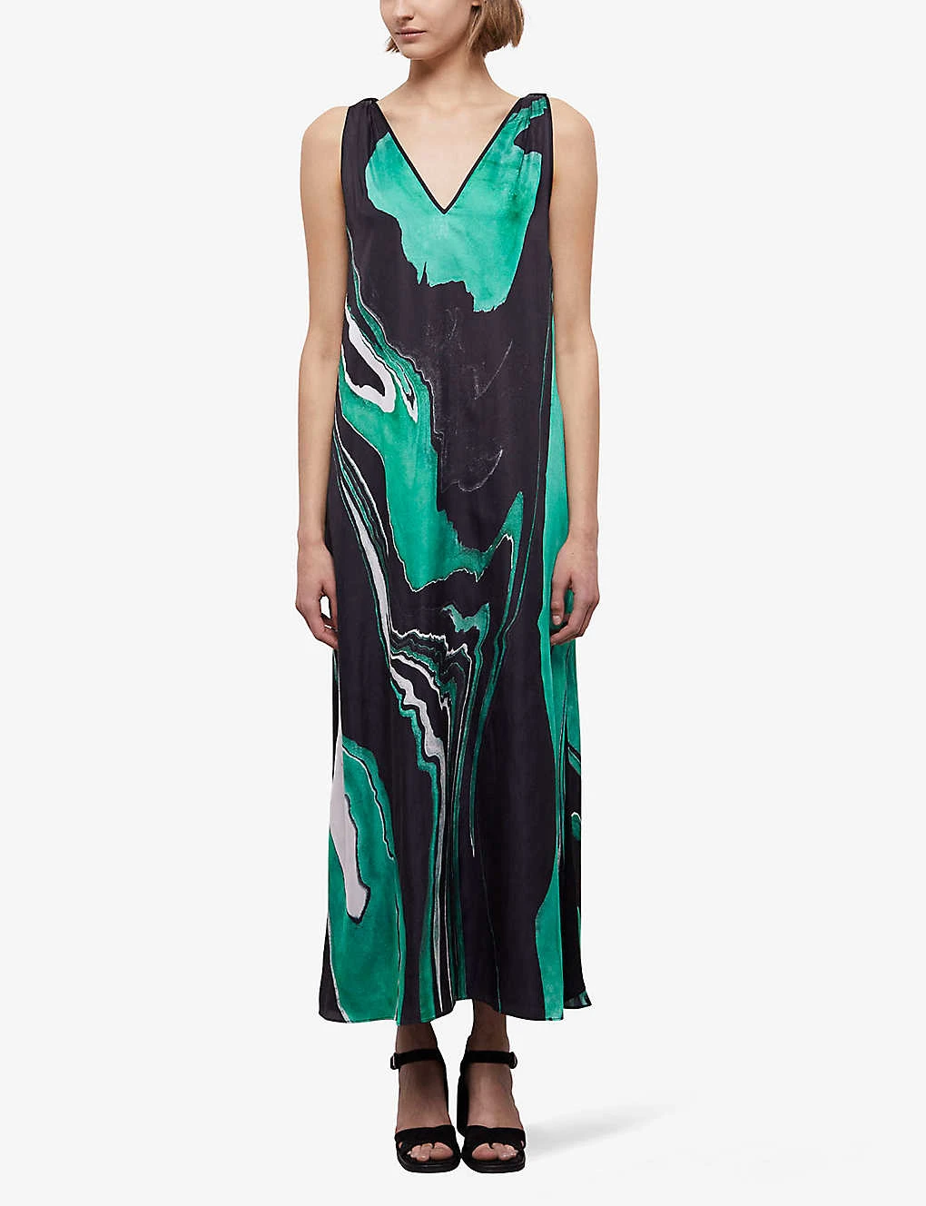 THE KOOPLES Abstract-print Woven Midi Dress 4 THE KOOPLES Abstract-print Woven Midi Dress - Image 2