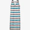 THE KOOPLES Stripe V-neck Woven Maxi Dress -Reisi Clothing Shop R04140774 MU01 M