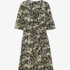 THE KOOPLES Floral Print-wrap Woven Mini Dress -Reisi Clothing Shop R04141754 BLA78 M