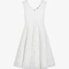 Ted Baker Annikaa Floral-embroidered Woven Midi Dress -Reisi Clothing Shop R04142371 WHITE M