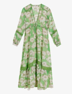 Ted Baker Elisiia Floral-print Woven Maxi Dress