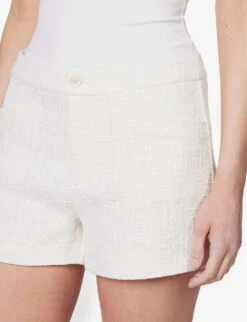 Paige Patrizia Mid-rise Cotton-rayon Blend Shorts -Reisi Clothing Shop R04144133 CREAM ALT04