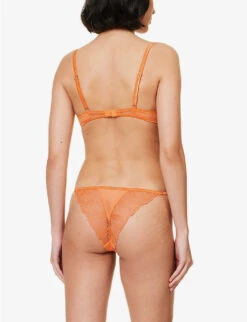 BLUEBELLA Irena Underwired Stretch-lace Balconette Bra -Reisi Clothing Shop R04144717 BLAZINGORANGE ALT02