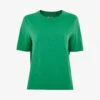 Whistles Rosa Double-trim Short-sleeved Cotton-jersey T-shirt -Reisi Clothing Shop R04145303 GREEN M