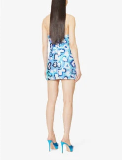 Heart-pattern Sequin-embellished Mini Dress -Reisi Clothing Shop R04145508 MULTI ALT03