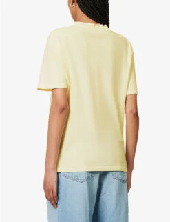 ANINE BING Eagle Graphic-print Organic-cotton T-shirt -Reisi Clothing Shop R04146342 OFFWHITE ALT03