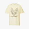 ANINE BING Eagle Graphic-print Organic-cotton T-shirt -Reisi Clothing Shop R04146342 OFFWHITE M