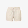 FRAME Drawstring Striped Cotton-blend Shorts -Reisi Clothing Shop R04146400 SANDMULTI M