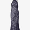 Folegandros Floral-pattern Woven Midi Dress -Reisi Clothing Shop R04147070 NAVY M