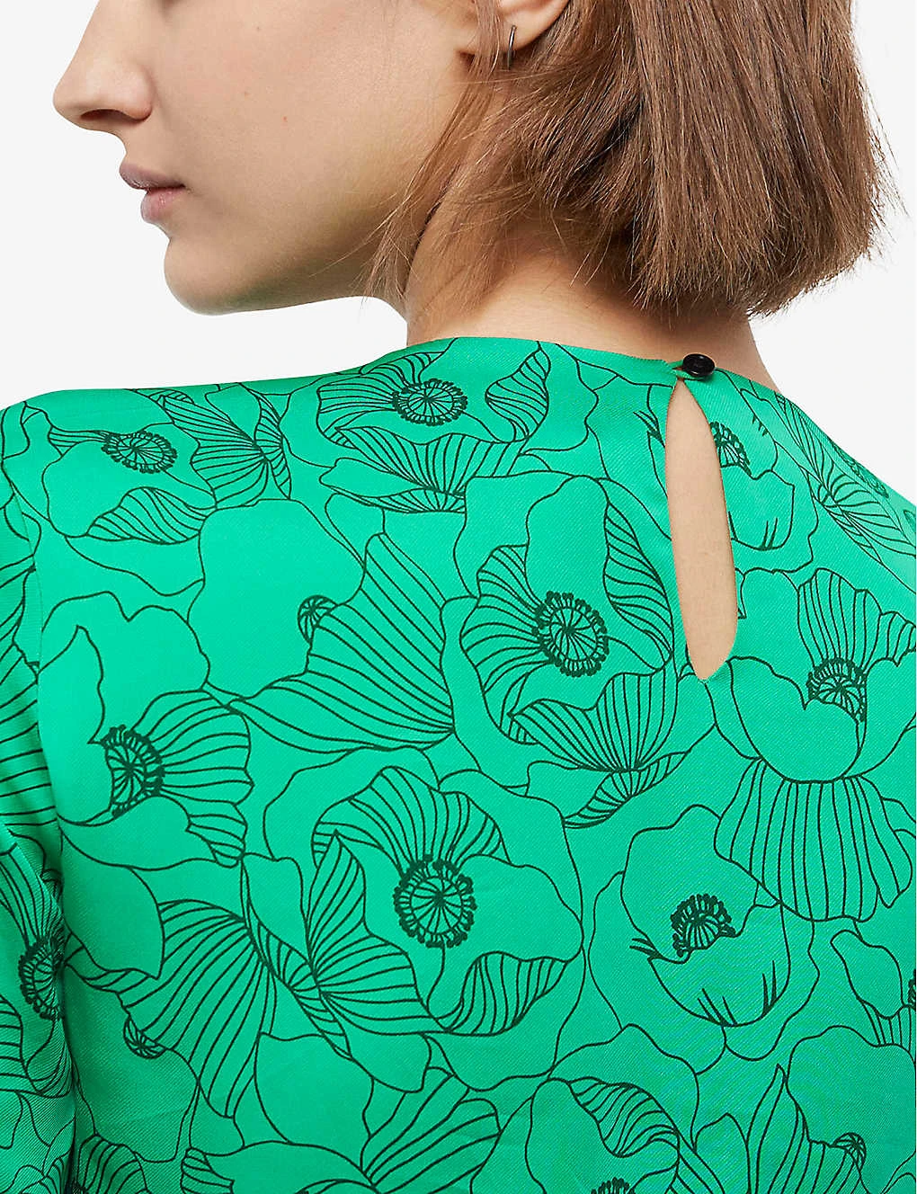 THE KOOPLES Floral-print Cut-out Woven Midi Dress 7 THE KOOPLES Floral-print Cut-out Woven Midi Dress - Image 5