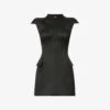 Coperni Structured-cups A-line Woven Mini Dress -Reisi Clothing Shop R04147543 BLACKBLACK M