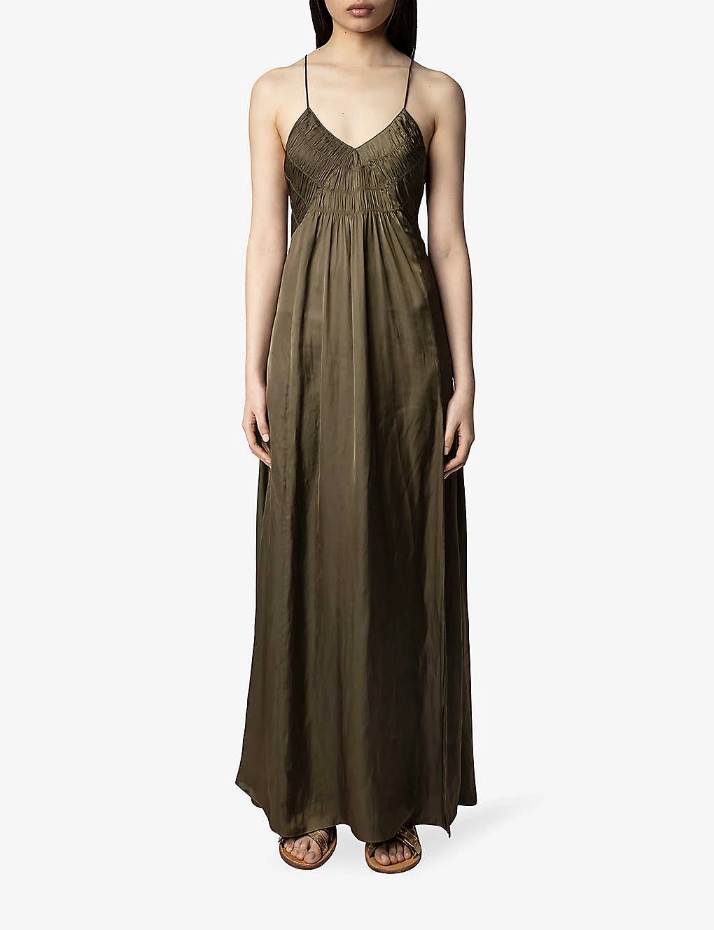 Zadig & Voltaire Rayonne Split-hem Recycled-polyester-blend Maxi Dress 4 Zadig & Voltaire Rayonne Split-hem Recycled-polyester-blend Maxi Dress - Image 2