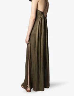 Zadig & Voltaire Rayonne Split-hem Recycled-polyester-blend Maxi Dress 9 Zadig & Voltaire Rayonne Split-hem Recycled-polyester-blend Maxi Dress -Reisi Clothing Shop R04147731 LAURIER ALT02
