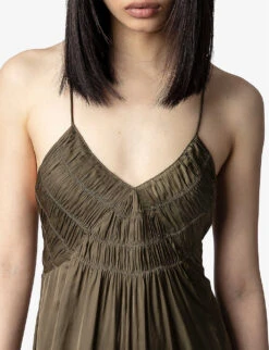 Zadig & Voltaire Rayonne Split-hem Recycled-polyester-blend Maxi Dress 11 Zadig & Voltaire Rayonne Split-hem Recycled-polyester-blend Maxi Dress -Reisi Clothing Shop R04147731 LAURIER ALT04